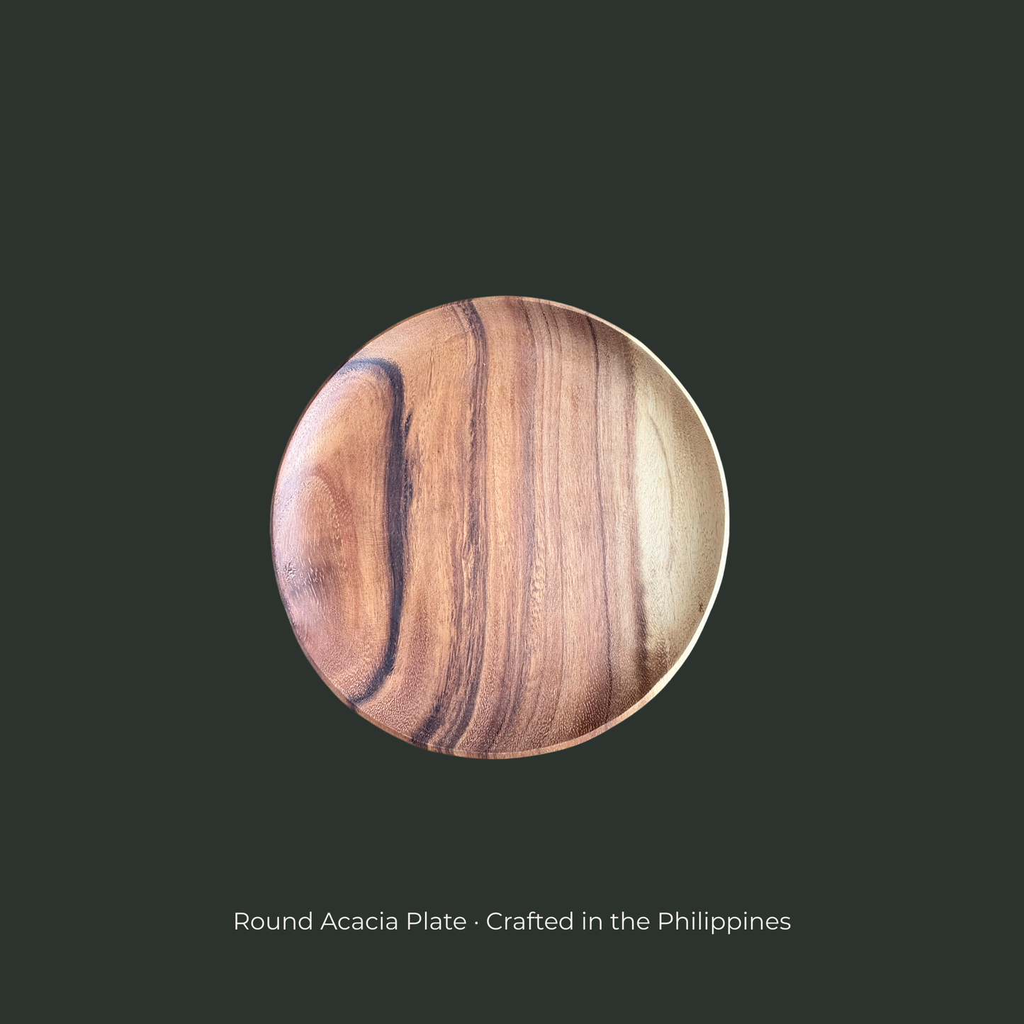 Round Acacia Plate