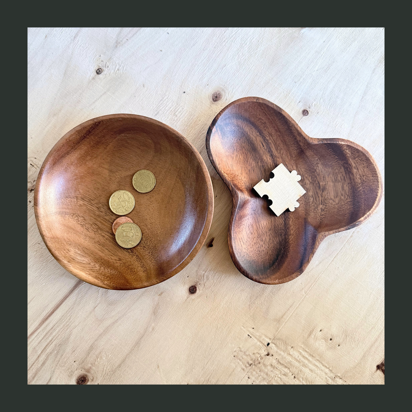 Acacia Dish Pair — Round & Clover