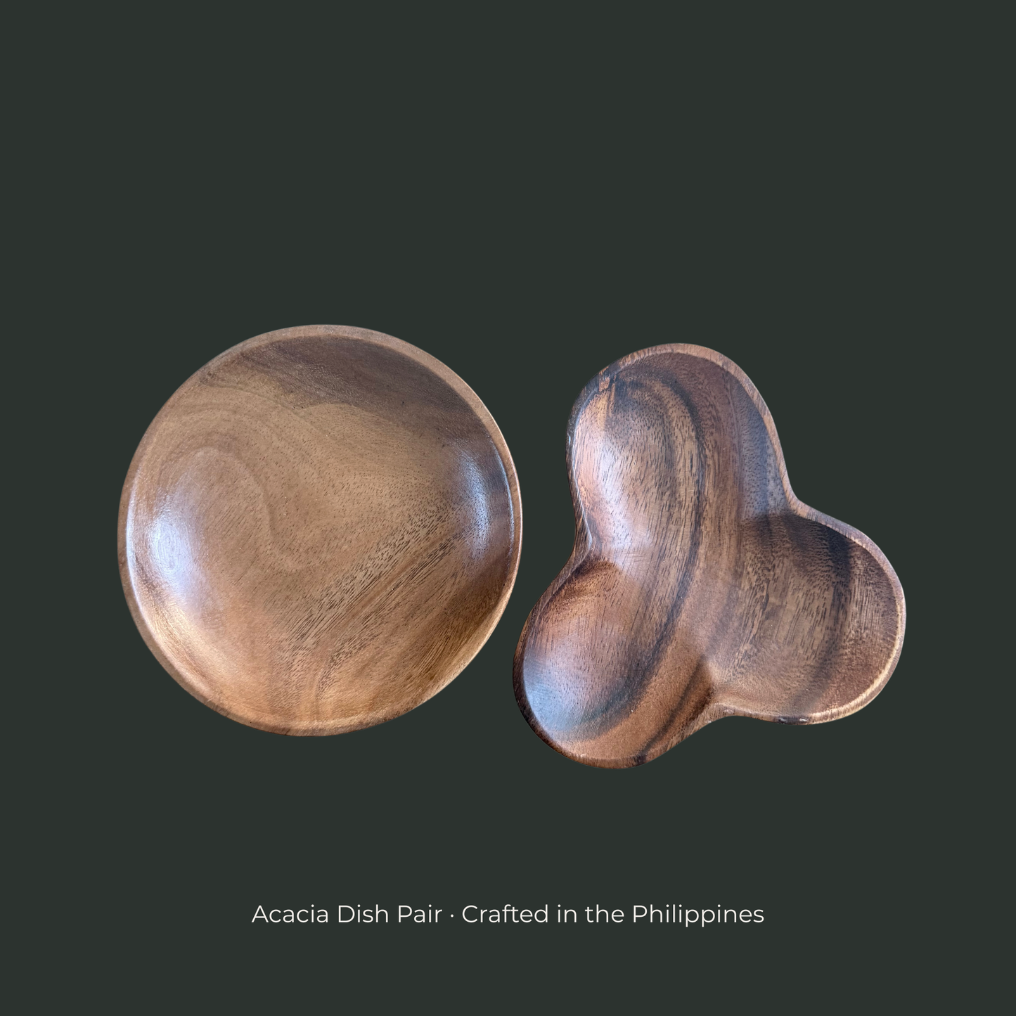 Acacia Dish Pair — Round & Clover