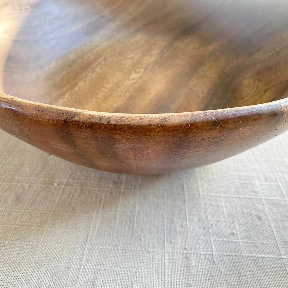 Deep Round Acacia Bowl