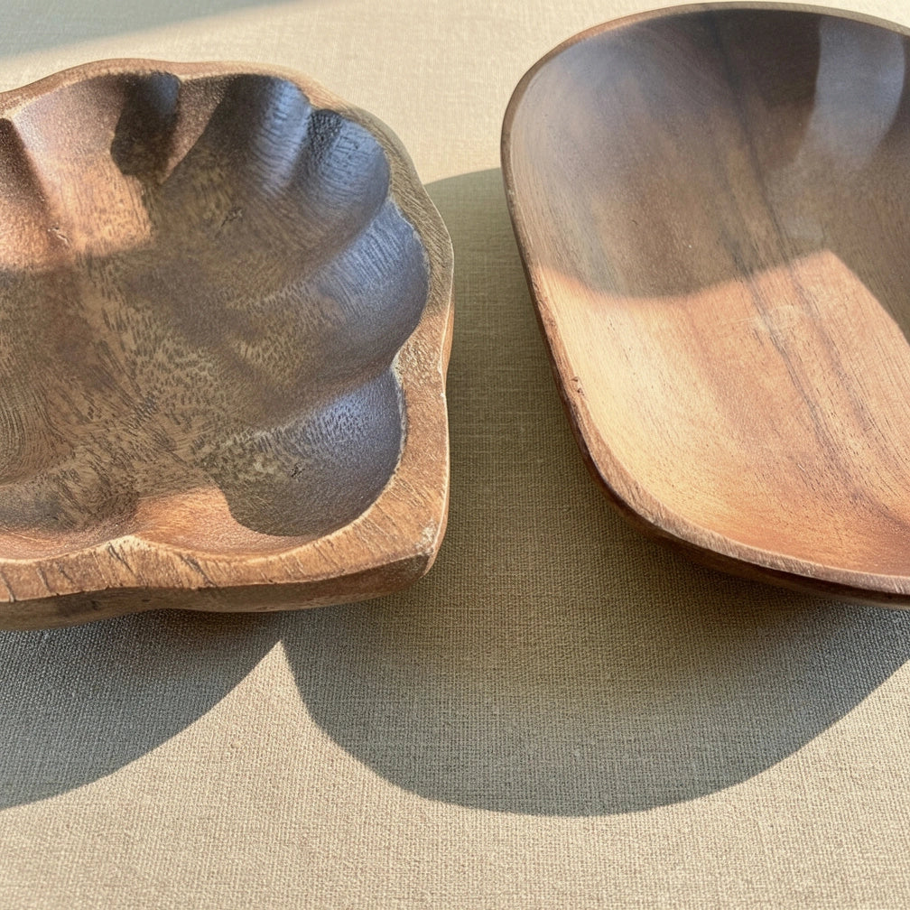 Acacia Dish Pair — Apple & Strawberry